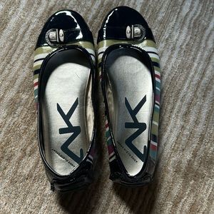 Anne Klein Multi Color Striped Ballet Slipper 7.5